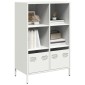 vidaXL Ντουλάπα Λευκό 68x39x103,5 εκ. από Χάλυβα