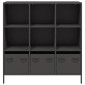vidaXL Ντουλάπι Μαύρο 101,5x39x103,5 εκ. από Χάλυβα