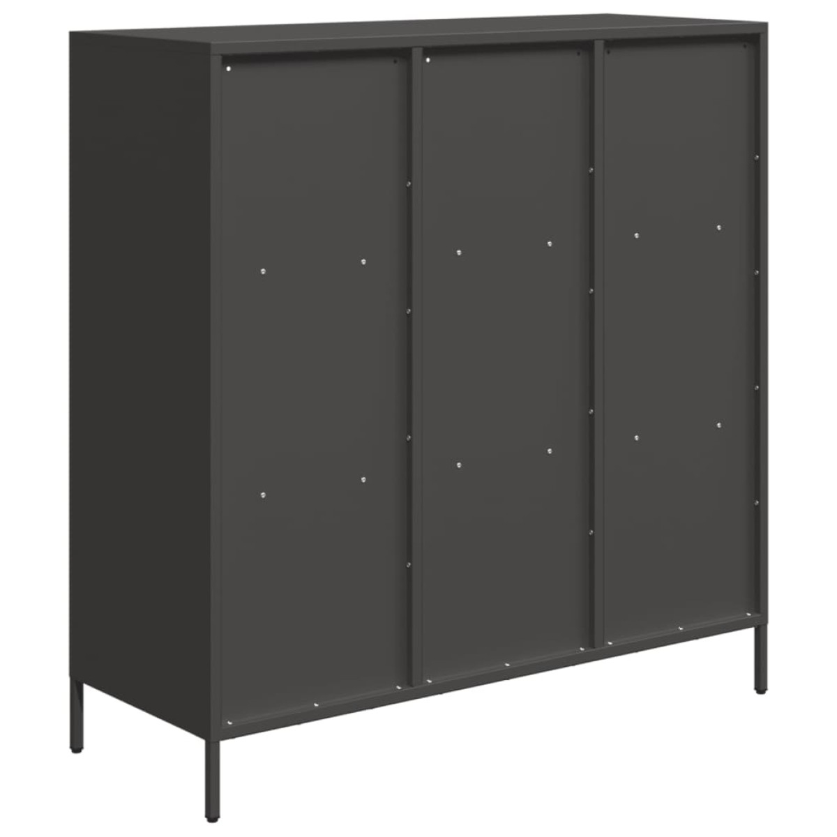 vidaXL Ντουλάπι Μαύρο 101,5x39x103,5 εκ. από Χάλυβα