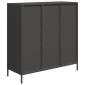 vidaXL Ντουλάπι Μαύρο 101,5x39x103,5 εκ. από Χάλυβα