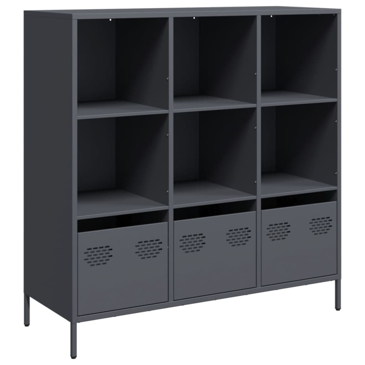 vidaXL Ντουλάπι Ανθρακί 101,5x39x103,5 εκ. από Ατσάλι