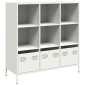 vidaXL Ντουλάπι Λευκό 101,5x39x103,5 εκ. από Χάλυβα