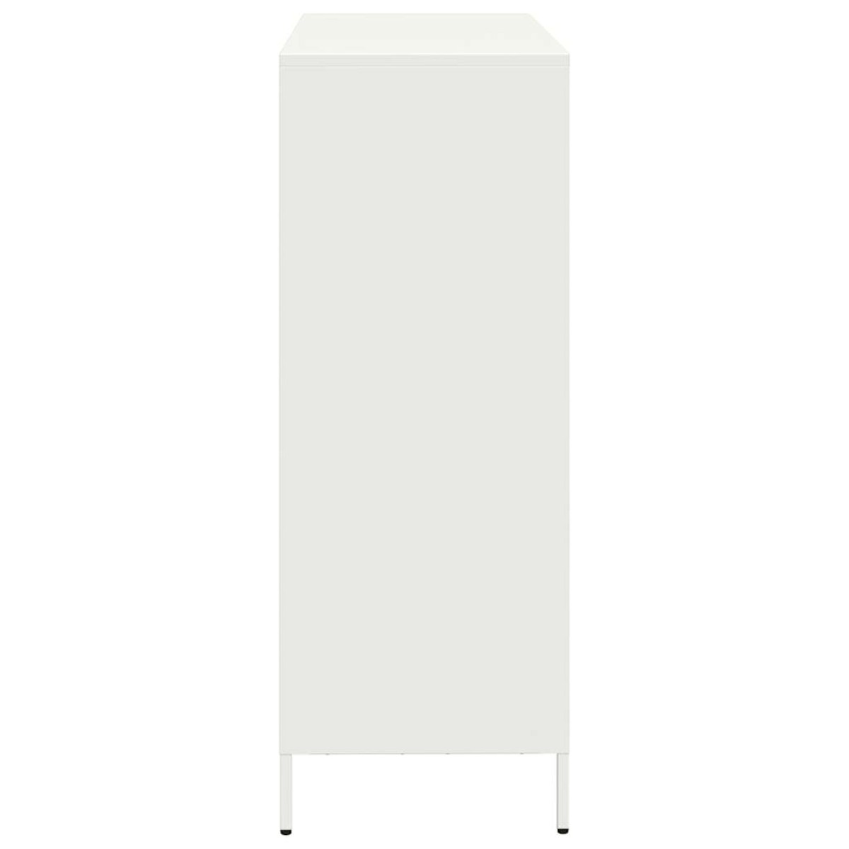 vidaXL Ντουλάπι Λευκό 101,5x39x103,5 εκ. από Χάλυβα