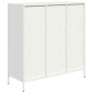 vidaXL Ντουλάπι Λευκό 101,5x39x103,5 εκ. από Χάλυβα