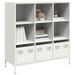 vidaXL Ντουλάπι Λευκό 101,5x39x103,5 εκ. από Χάλυβα