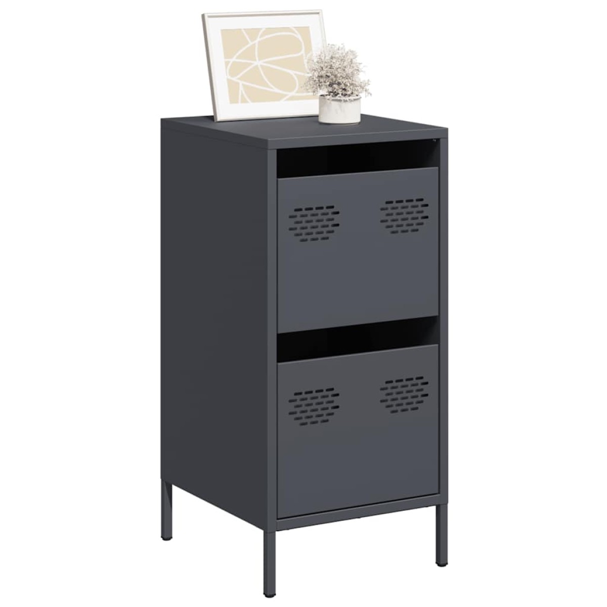 vidaXL Ντουλάπι Ανθρακί 35x39x73,5 εκ. από Χάλυβα Ψυχρής Έλασης