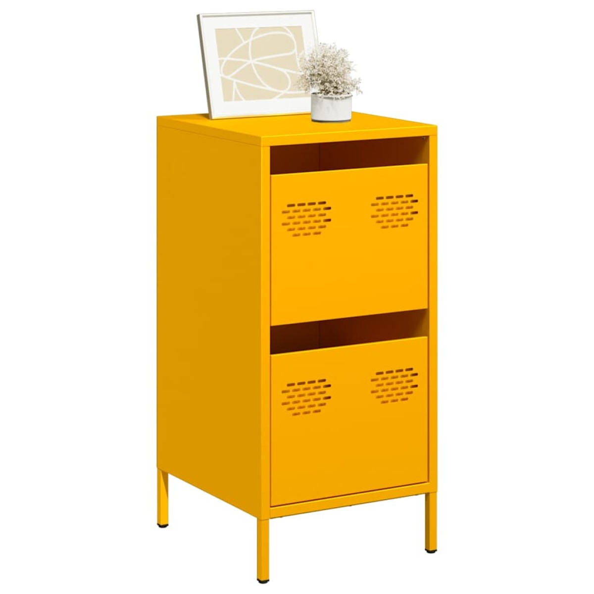 vidaXL Ντουλάπι Μουσταρδί 35x39x73,5 εκ. από Χάλυβα Ψυχρής Έλασης