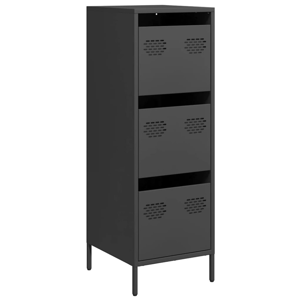 vidaXL Ντουλάπι Μαύρο 39x35x103,5 εκ. από Ατσάλι
