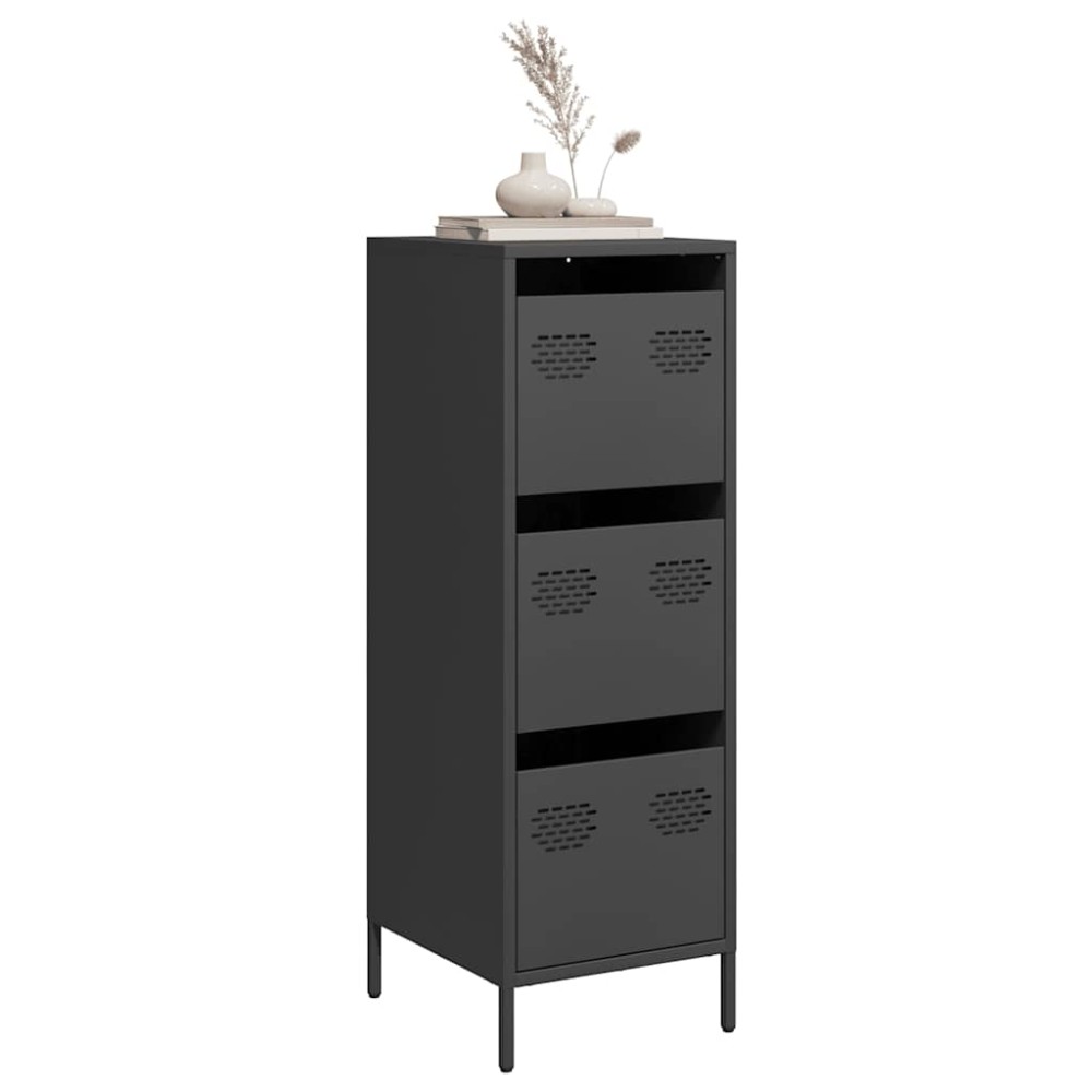 vidaXL Ντουλάπι Μαύρο 39x35x103,5 εκ. από Ατσάλι