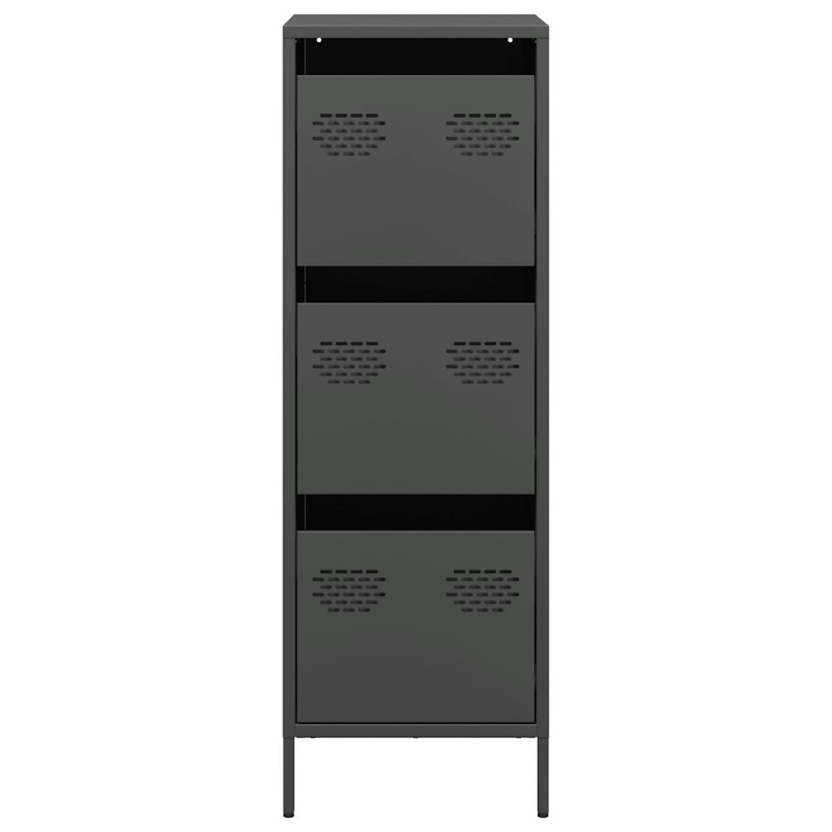 vidaXL Ντουλάπι Μαύρο 39x35x103,5 εκ. από Ατσάλι
