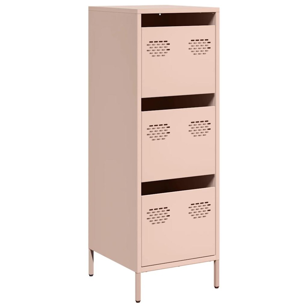 vidaXL Ντουλάπι Ροζ 39x35x103,5 εκ. από Ατσάλι
