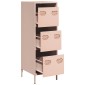 vidaXL Ντουλάπι Ροζ 39x35x103,5 εκ. από Ατσάλι