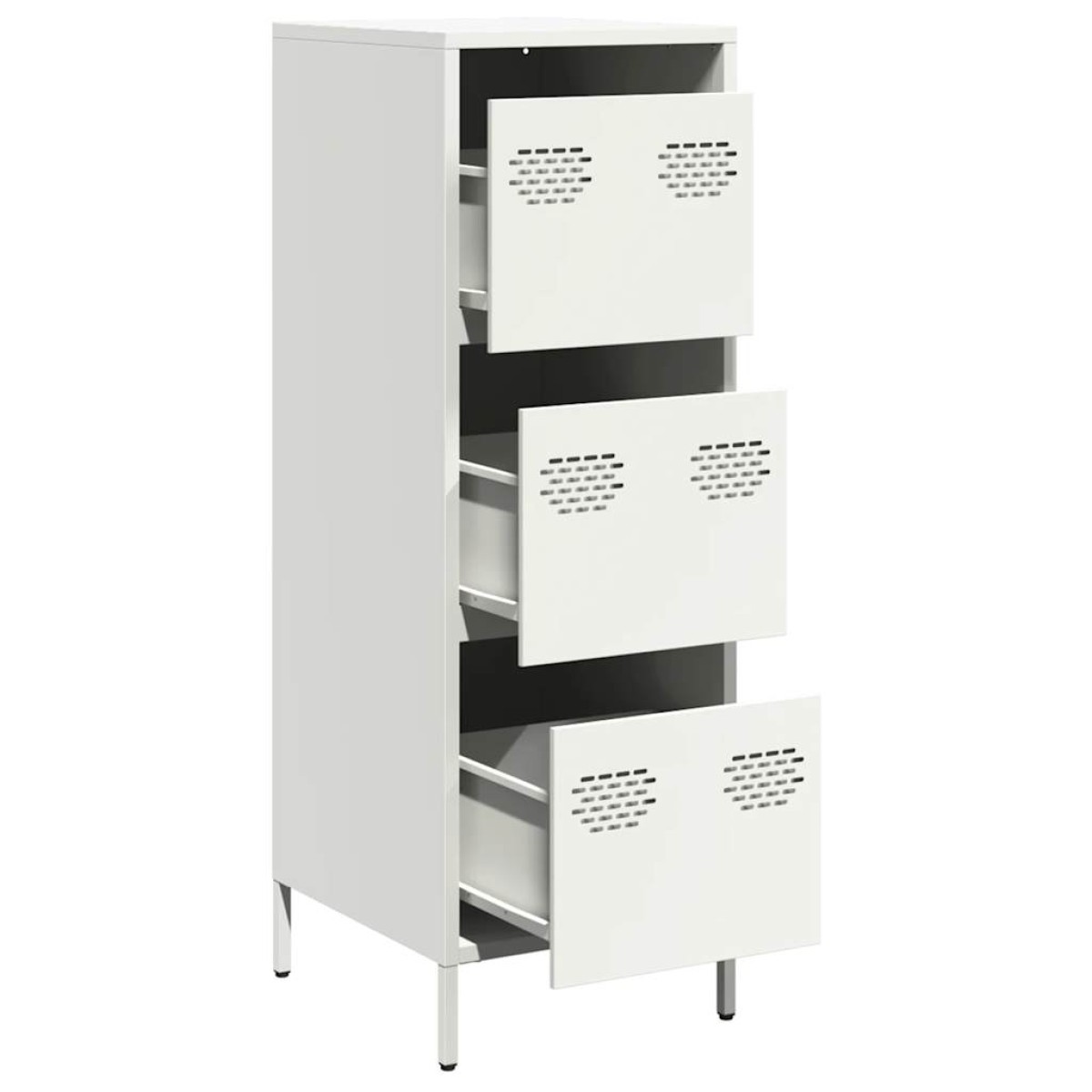 vidaXL Ντουλάπι Λευκό 39x35x103,5 εκ. από Ατσάλι