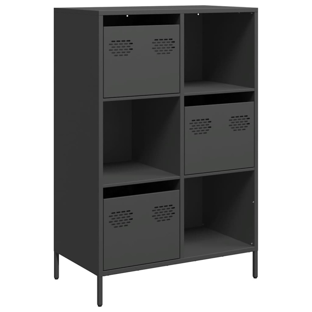 vidaXL Ντουλάπι Μαύρο 68x39x103,5 εκ. από Χάλυβα