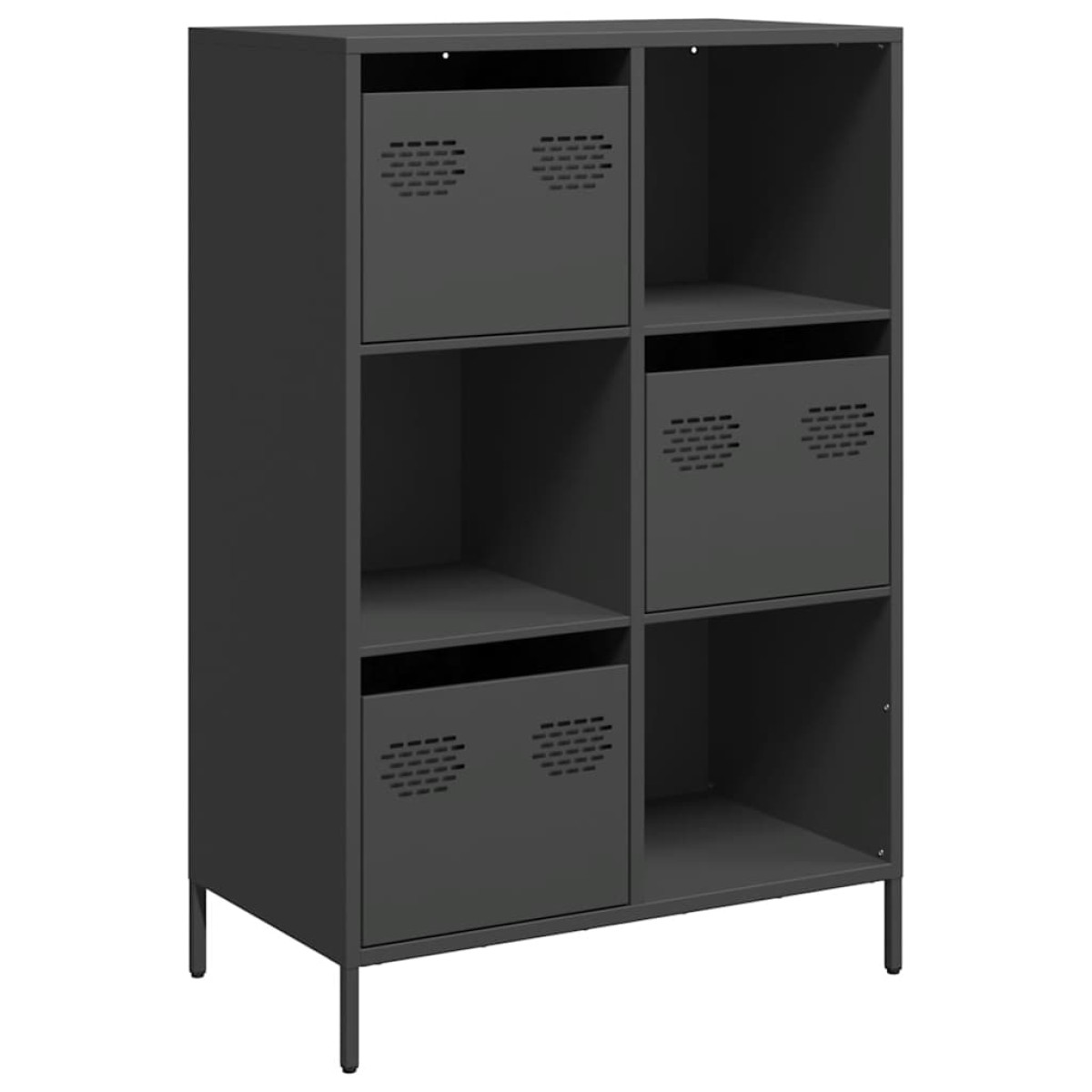vidaXL Ντουλάπι Μαύρο 68x39x103,5 εκ. από Χάλυβα