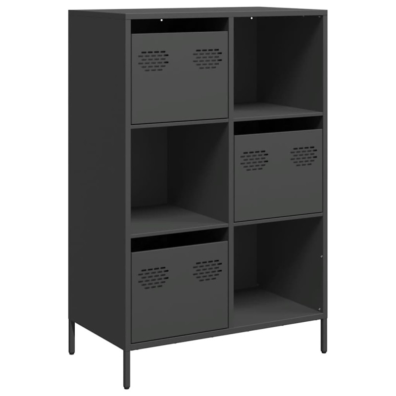 vidaXL Ντουλάπι Μαύρο 68x39x103,5 εκ. από Χάλυβα