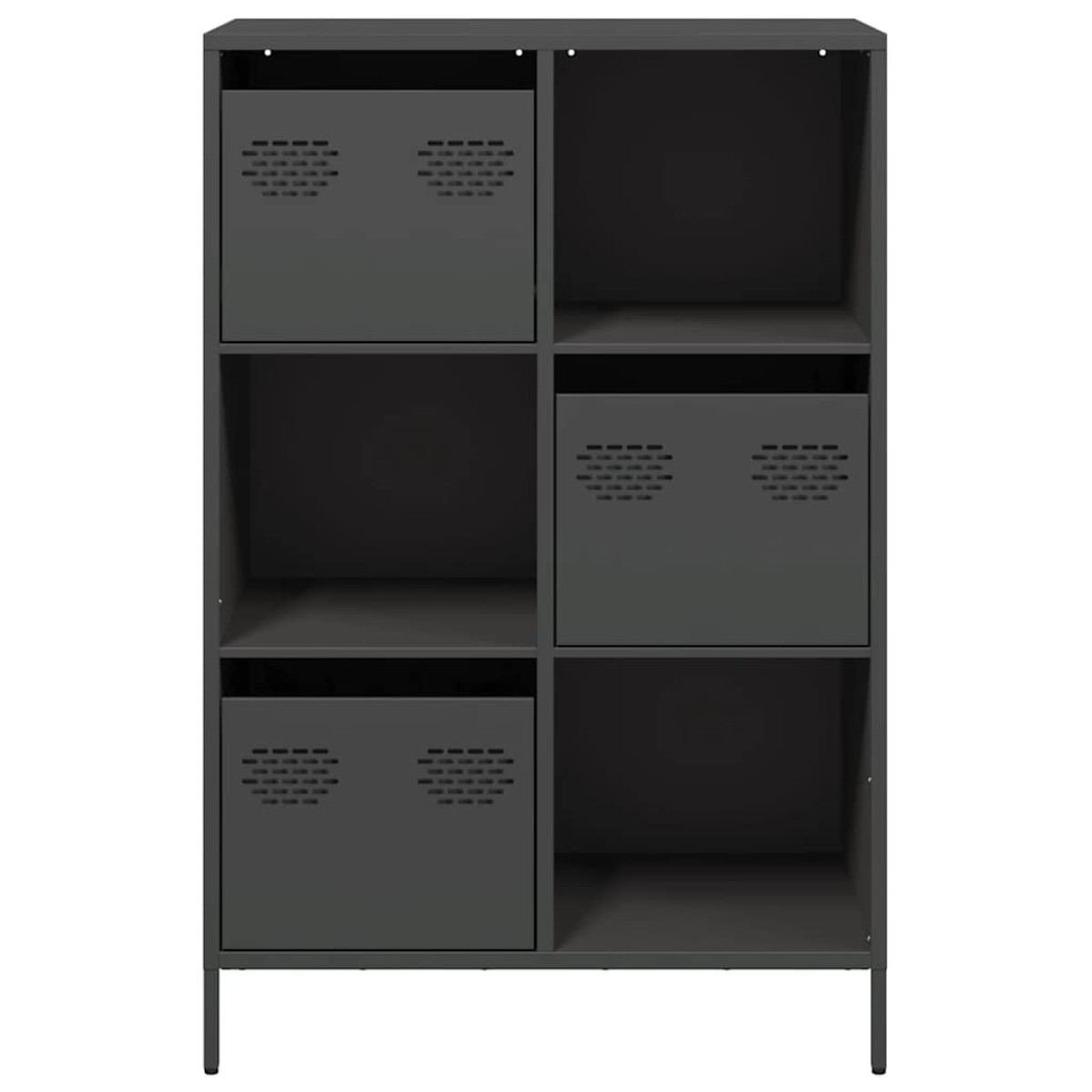 vidaXL Ντουλάπι Μαύρο 68x39x103,5 εκ. από Χάλυβα
