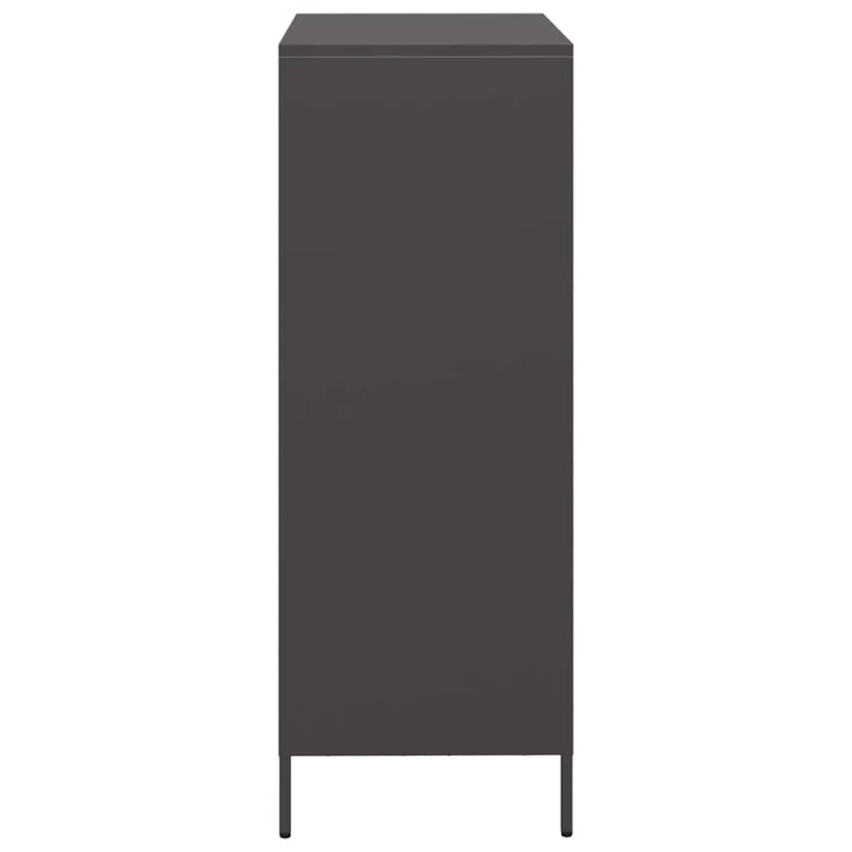 vidaXL Ντουλάπι Μαύρο 68x39x103,5 εκ. από Χάλυβα