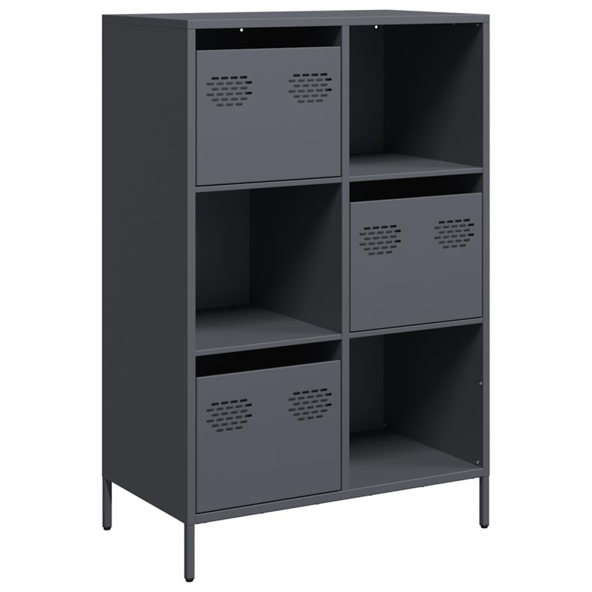 vidaXL Ντουλάπι Ανθρακί 68x39x103,5 εκ. από Χάλυβα