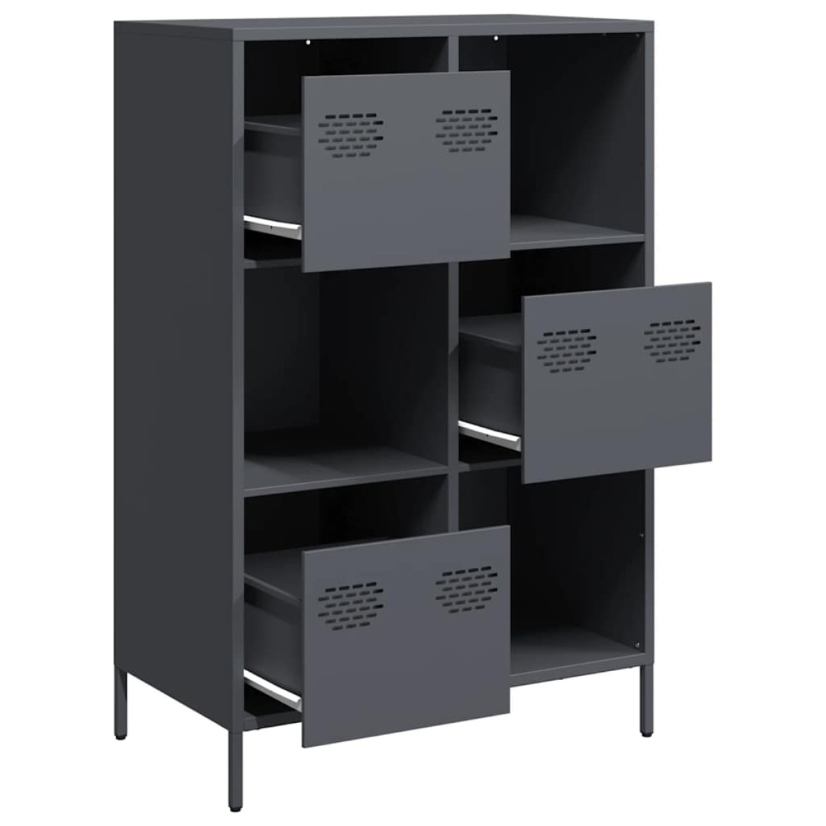 vidaXL Ντουλάπι Ανθρακί 68x39x103,5 εκ. από Χάλυβα