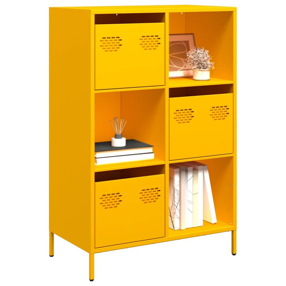vidaXL Ντουλάπι Μουσταρδί 68x39x103,5 εκ. από Ατσάλι