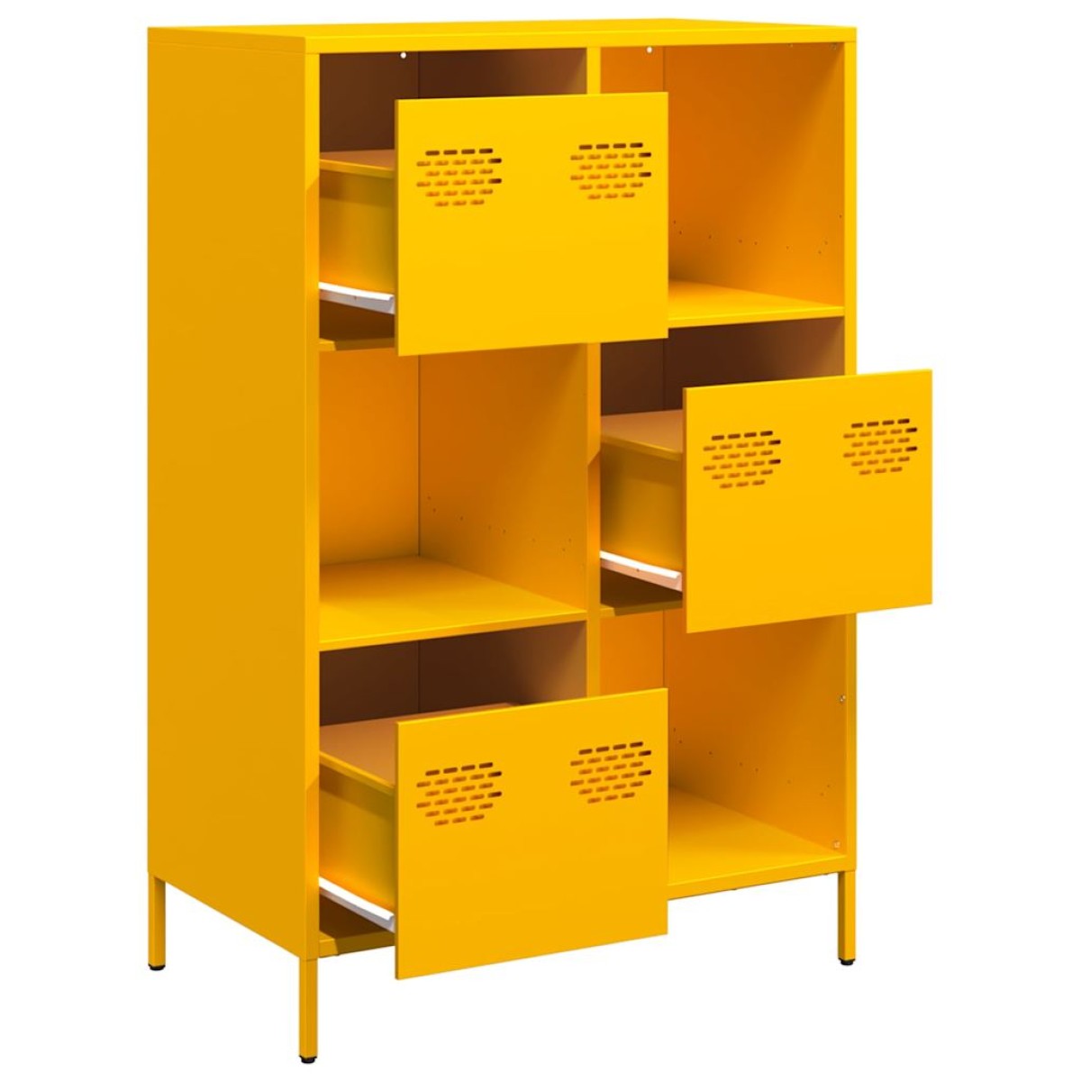 vidaXL Ντουλάπι Μουσταρδί 68x39x103,5 εκ. από Ατσάλι