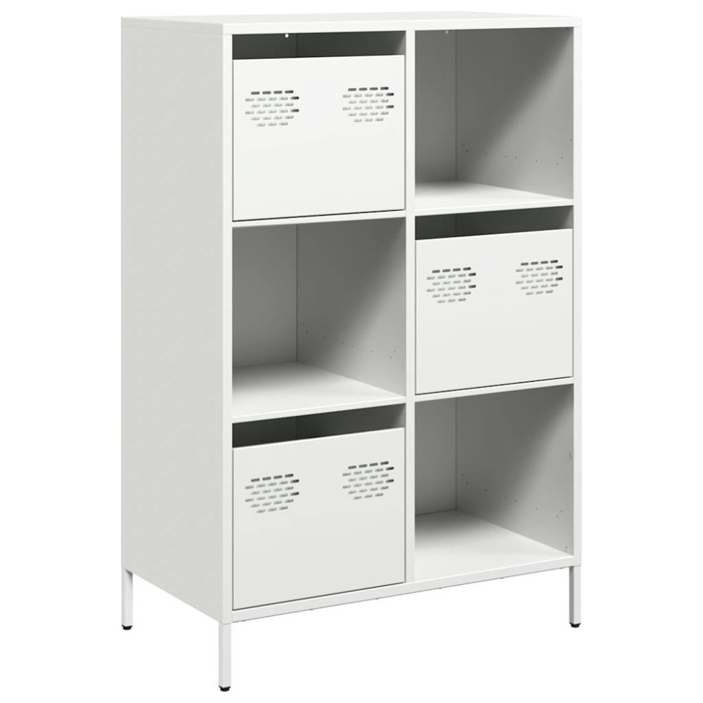 vidaXL Ντουλάπα Λευκό 68x39x103,5 εκ. από Χάλυβα
