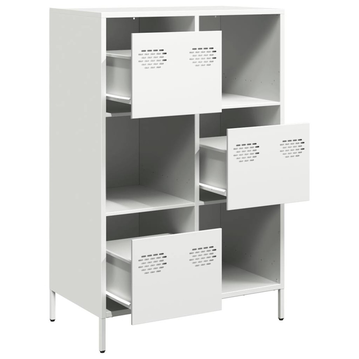 vidaXL Ντουλάπα Λευκό 68x39x103,5 εκ. από Χάλυβα