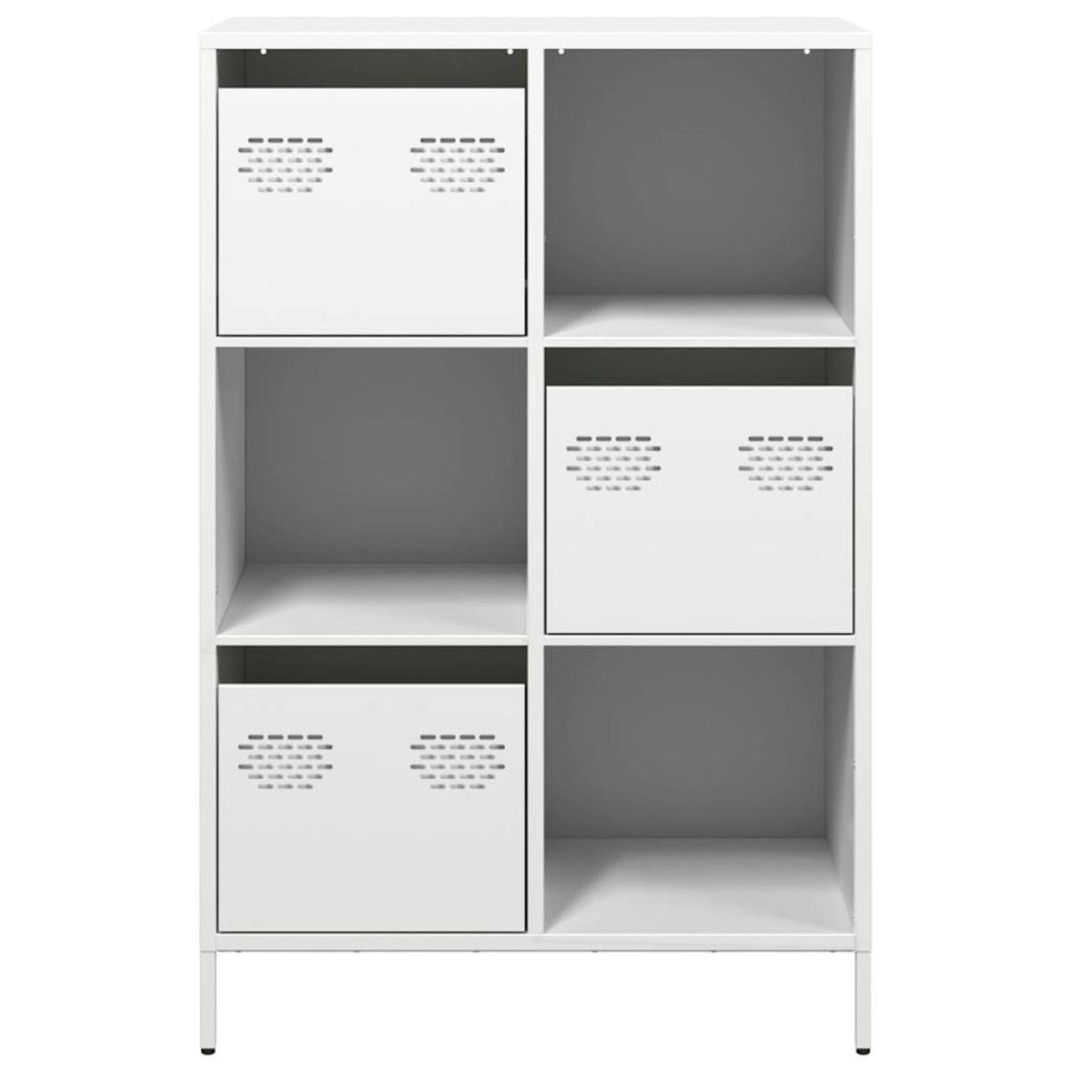 vidaXL Ντουλάπα Λευκό 68x39x103,5 εκ. από Χάλυβα