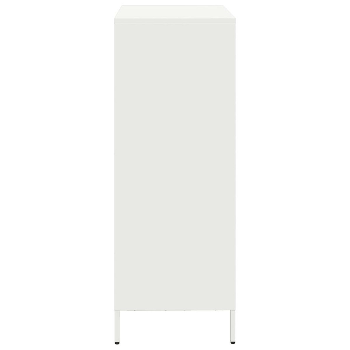 vidaXL Ντουλάπα Λευκό 68x39x103,5 εκ. από Χάλυβα