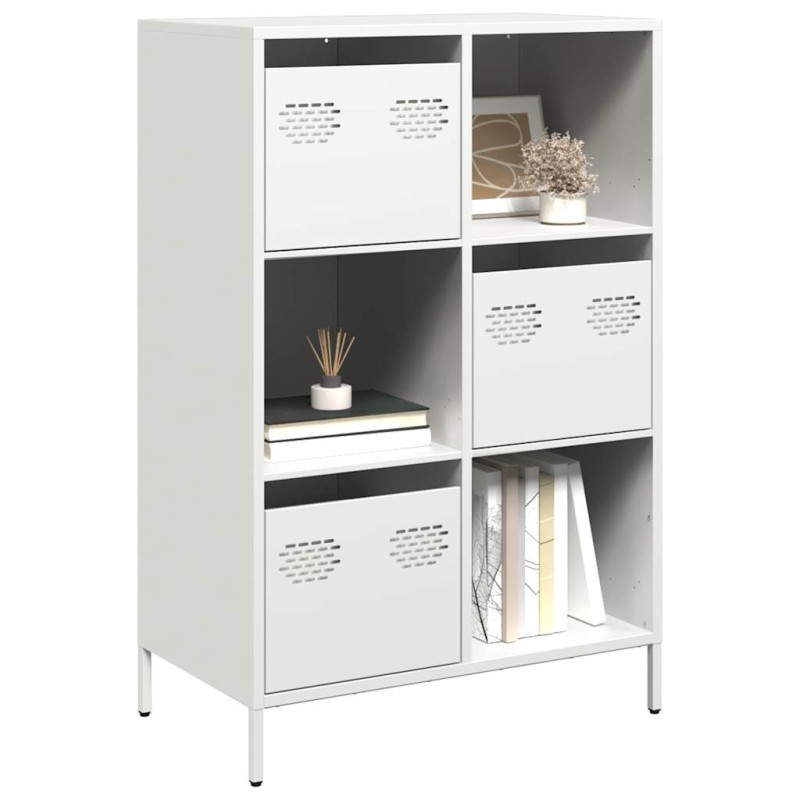 vidaXL Ντουλάπα Λευκό 68x39x103,5 εκ. από Χάλυβα