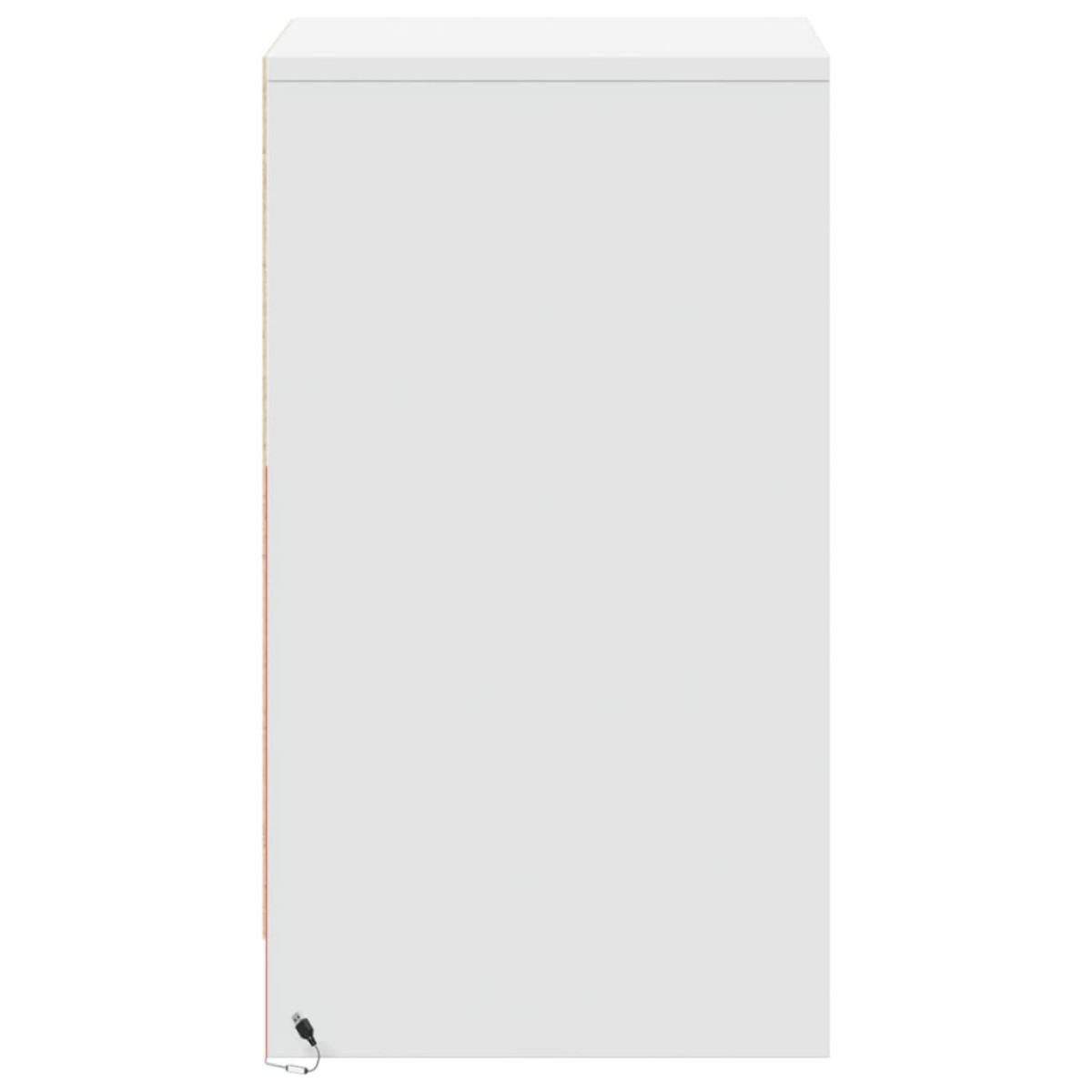 vidaXL Κομοδίνο με Φώτα LED Λευκό από Επεξεργασμένο ξύλο