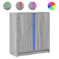 vidaXL Ντουλάπι με Φώτα LED Γκρι Sonoma 77x34x85εκ Επεξεργασμένο Ξύλο