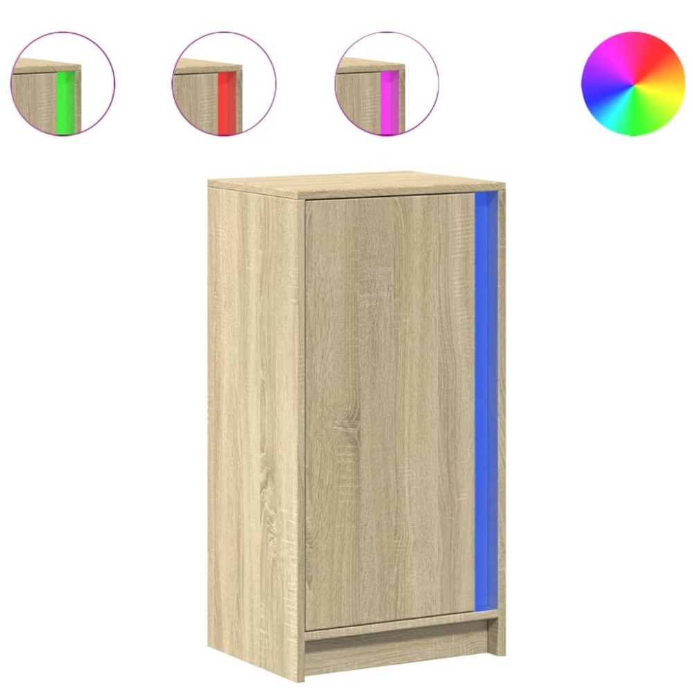 vidaXL Ντουλάπι με Φώτα LED Sonoma Δρυς 42,5x34x85 εκ. Επεξ. Ξύλο