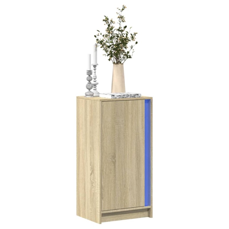 vidaXL Ντουλάπι με Φώτα LED Sonoma Δρυς 42,5x34x85 εκ. Επεξ. Ξύλο