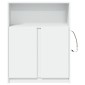 vidaXL Μπουφές με Φώτα LED Λευκός 77x34x100 εκ. από Επεξεργασμένο Ξύλο