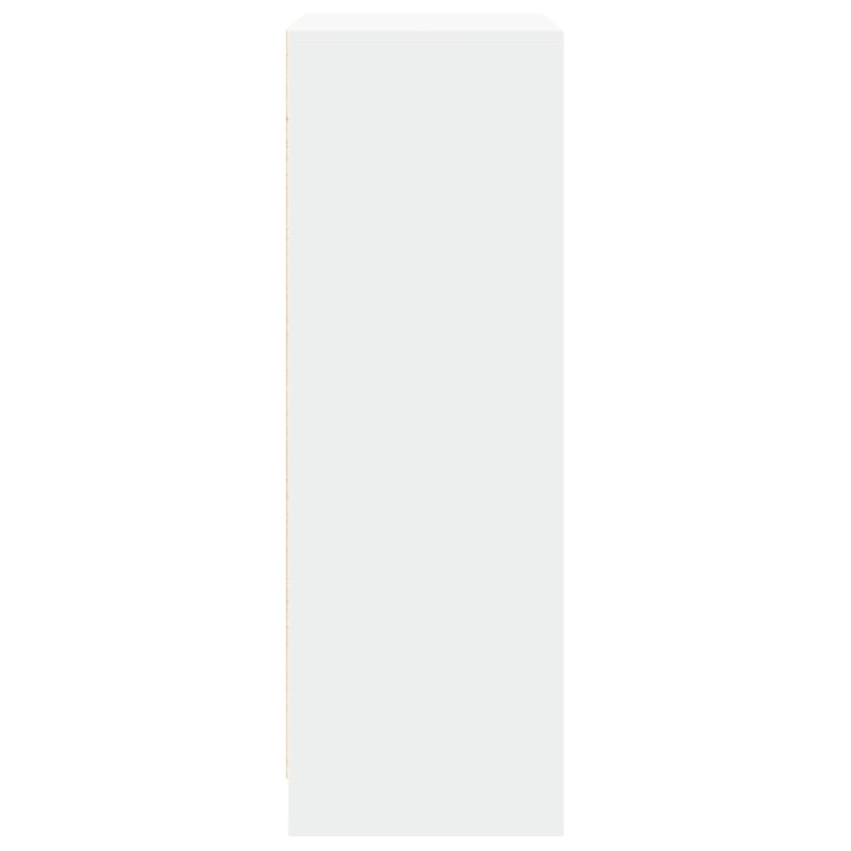 vidaXL Μπουφές με Φώτα LED Λευκός 77x34x100 εκ. από Επεξεργασμένο Ξύλο