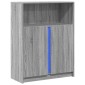vidaXL Ντουλάπι με Φώτα LED Γκρι Sonoma 77x34x100εκ Επεξεργασμένο Ξύλο