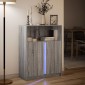vidaXL Ντουλάπι με Φώτα LED Γκρι Sonoma 77x34x100εκ Επεξεργασμένο Ξύλο