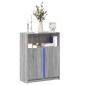 vidaXL Ντουλάπι με Φώτα LED Γκρι Sonoma 77x34x100εκ Επεξεργασμένο Ξύλο