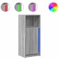 vidaXL Ντουλάπι με Φώτα LED Γκρι Sonoma 42,5x34x100 εκ Επεξ. Ξύλο