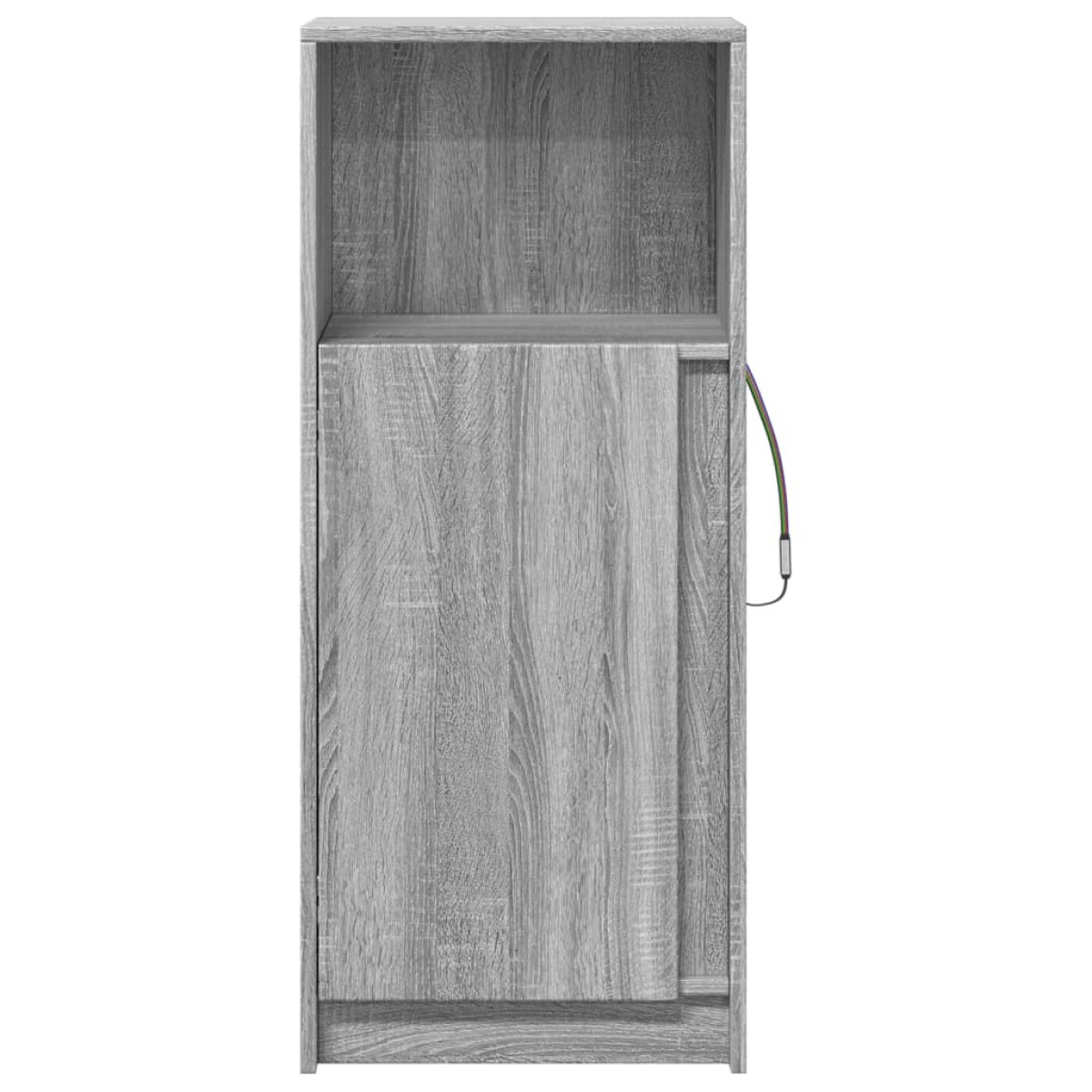 vidaXL Ντουλάπι με Φώτα LED Γκρι Sonoma 42,5x34x100 εκ Επεξ. Ξύλο