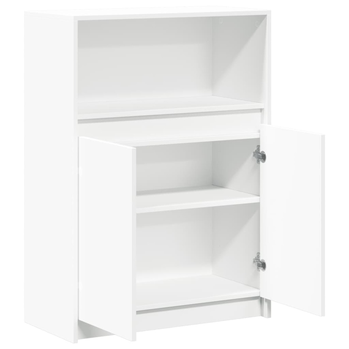 vidaXL Μπουφές με Φώτα LED Λευκός 72x34x100 εκ. από Επεξεργασμένο Ξύλο