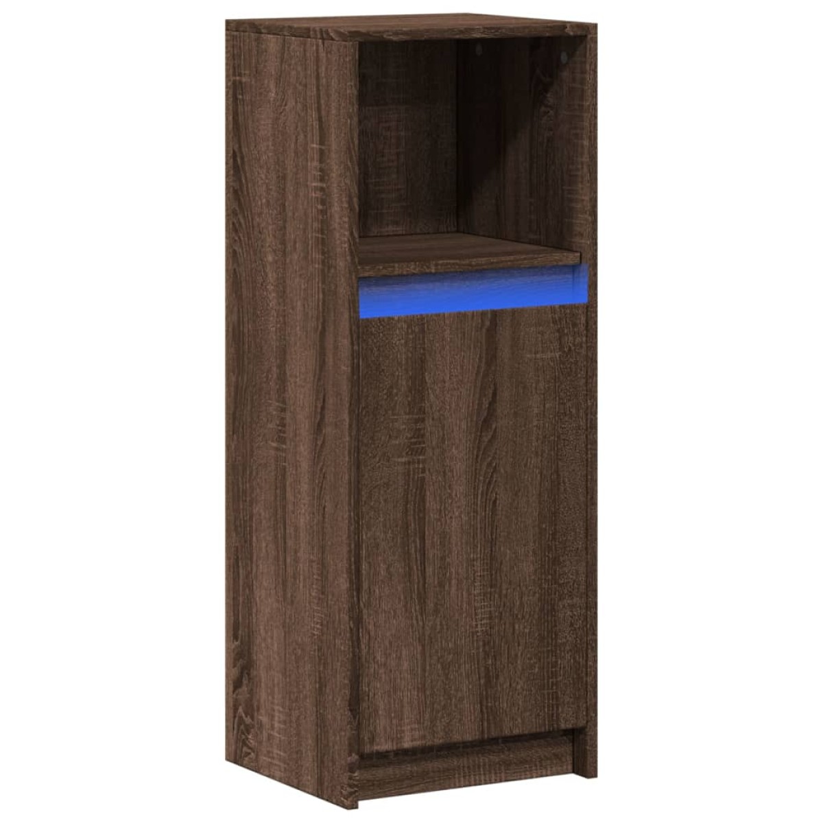 vidaXL Ντουλάπι με Φώτα LED Καφέ Δρυς 38x34x100 εκ. Επεξεργασμένο Ξύλο