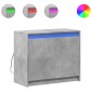 vidaXL Ντουλάπι με Φώτα LED Γκρι Σκυρ. 72x34x61 εκ. Επεξεργασμένο Ξύλο