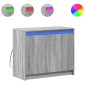 vidaXL Ντουλάπι με Φώτα LED Γκρι Sonoma 72x34x61 εκ Επεξεργασμένο Ξύλο