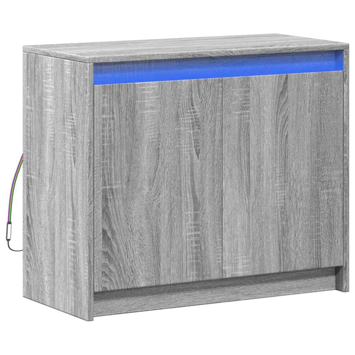 vidaXL Ντουλάπι με Φώτα LED Γκρι Sonoma 72x34x61 εκ Επεξεργασμένο Ξύλο