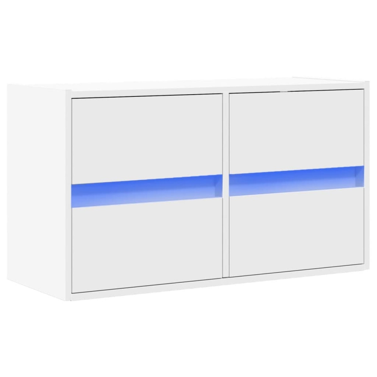 vidaXL Έπιπλο Τοίχου Τηλεόρασης με LED Λευκό 80x31x45 εκ.