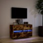 vidaXL Έπιπλο Τοίχου Τηλεόρασης με LED Καπνιστή Δρυς 80x31x45 εκ.