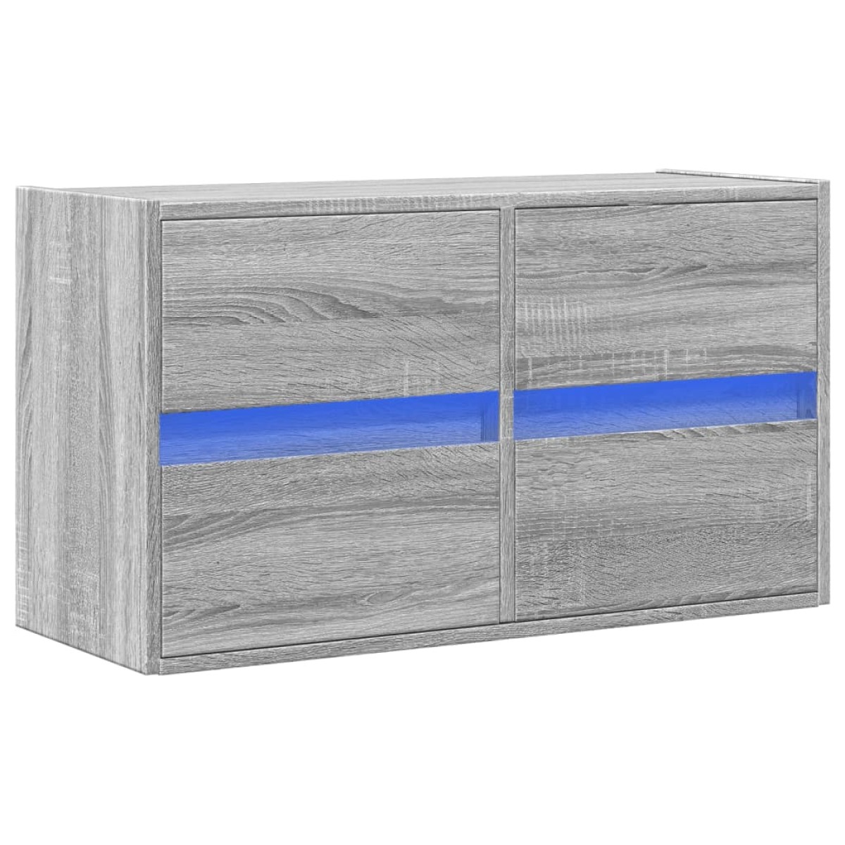 vidaXL Έπιπλο Τοίχου Τηλεόρασης με LED Γκρι Sonoma 80x31x45 εκ.